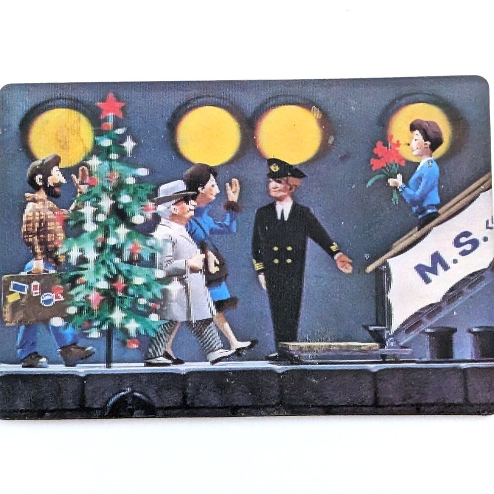 Vintage Russian Soviet USSR 3D Stereo Lenticular Pocket Calendar Morpasflot 1974